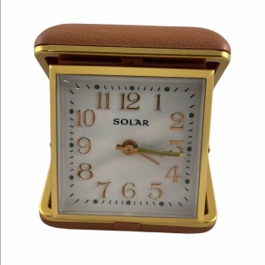 Vintage C1960s Solar Travel Alarm clock Works’ Wind up