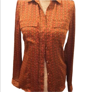 Michael Kors Horse Bit Blouse fall colors blouse