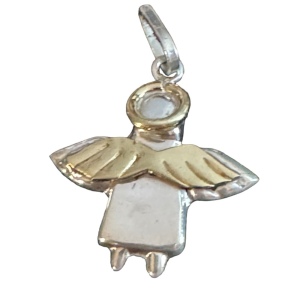 Vintage sterling silver 925 Mexico angel pendant