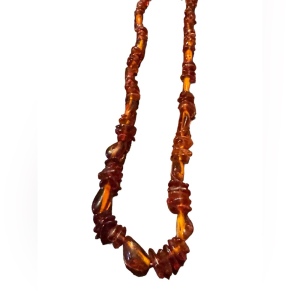 Vintage Honey Amber lovely bead necklace