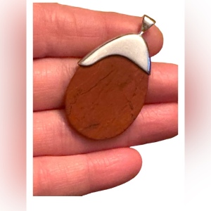 RLM Studio 925 sterling silver Jasper teardrop pendant