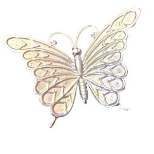 Lovely sterling silver 925 Fancy butterfly brooch