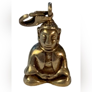 Sterling silver 925 sitting Buddah bracelet charm