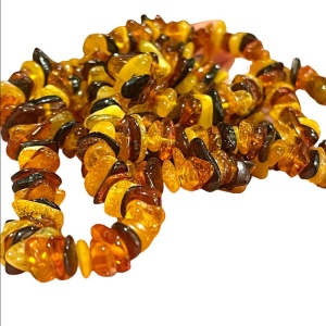 Vintage Baltic Amber bead necklace appx 1970s