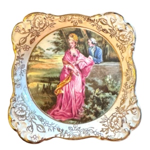 Vintage James Kent “Romance” Trinket dish china plate dresser ornament