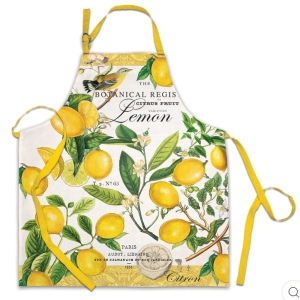 MICHEL DESIGN WORKS LEMON BASIL APRON New worh tags