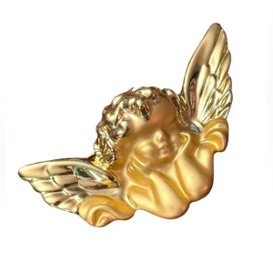 Vintsge 1980s brushed gold plt Raphaels angels fabcy brooch