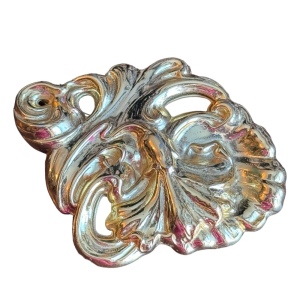 Vintage gold plt art deco revival hollow flower brooch