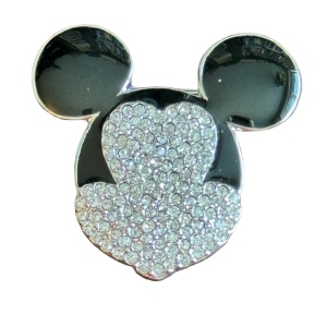 SWAROVSKI DISNEY MICKEY MOUSE PIN PAVE BROOCH