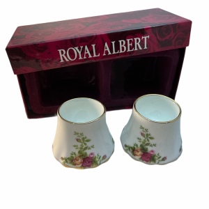 - New Royal Albert Egg cups x2 pcs Old Country Roses