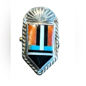 Vintage ZUNI Native American Repurposed to brooch piece