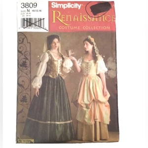 Simplicity UNCUT Renaissance dresses sewing patter