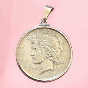 US Bald Eagle 1922 America Silver Liberty peace Dollar Silver Coin pendant