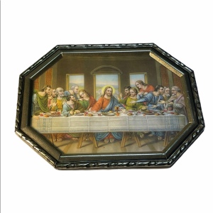 Vintage Last supper framed picture